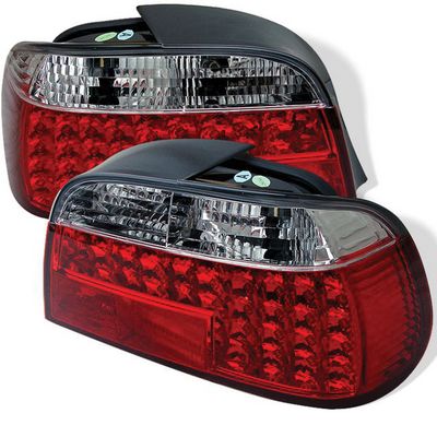 BMW E38 7 Series 1995-2001 Red and Clear LED Tail Lights
