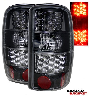 Chevy Suburban 2000-2006 Black LED Tail Lights