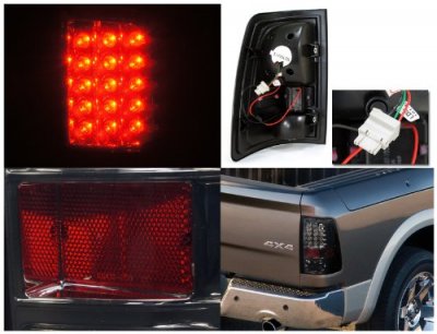 Dodge Ram 2009-2015 Smoked LED Tail Lights