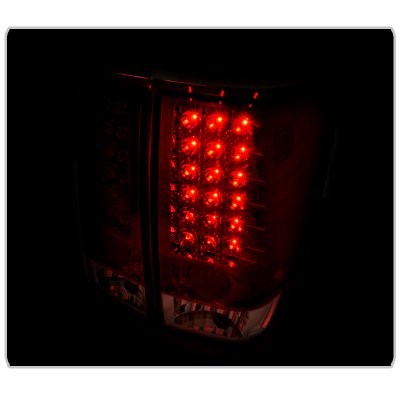 Nissan Titan 2004-2012 Red and Clear LED Tail Lights