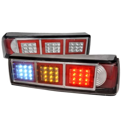 Ford Mustang 1987-1993 Red Clear LED Tail Lights