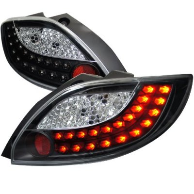 Mazda MAZDA2 2011-2012 Black LED Tail Lights