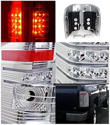 Chevy Silverado 3500HD 2007-2013 Chrome Bar LED Tail Lights