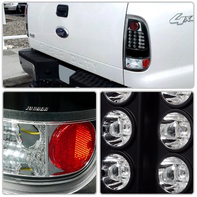 Ford F150 1997-2003 Black LED Tail Lights