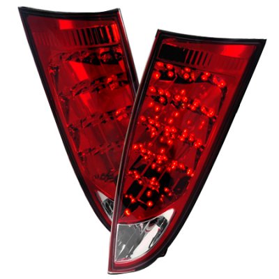 Ford Focus Hatchback 2000-2004 Red and Clear LED Tail Lights