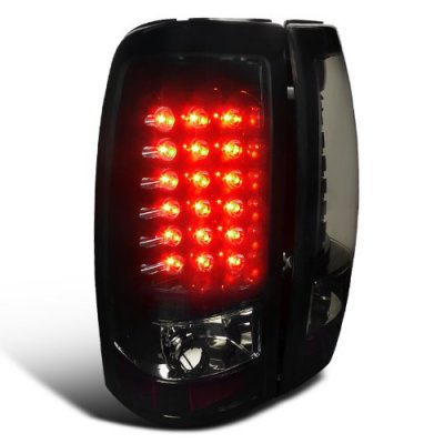 Chevy Silverado 2500 2003-2004 Black Smoked LED Tail Lights
