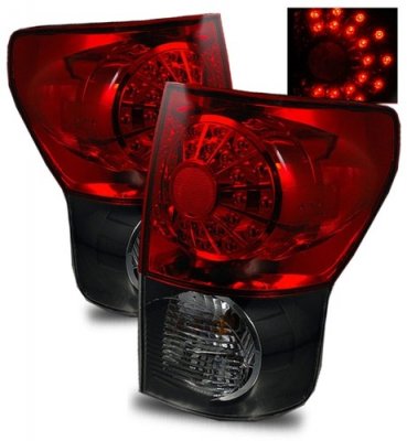 Toyota Tundra 2007-2013 LED Tail Lights Red and Black