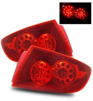 Mazda 3 Sedan 2004-2008 Red LED Tail Lights