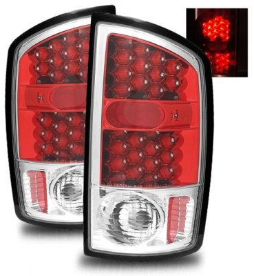 Dodge Ram 2500 2003-2005 LED Tail Lights Red and Clear | A132XALT109