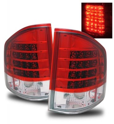 GMC Sonoma 1994-2004 Red and Clear LED Tail Lights