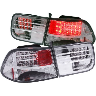 Honda Civic Coupe 1996-2000 Clear LED Tail Lights