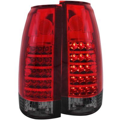 Chevy Silverado 1988-1998 Red and Smoked LED Tail Lights