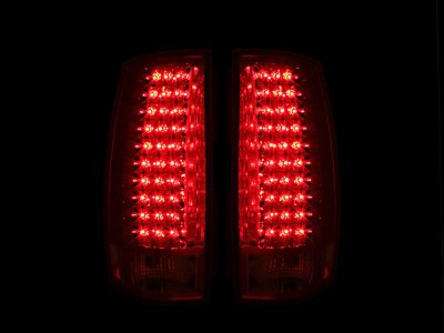 GMC Yukon 2007-2014 Red and Clear LED Tail Lights