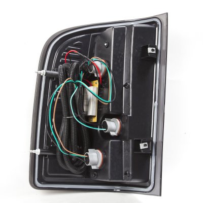 Chevy Silverado 3500HD 2007-2014 Custom LED Tail Lights Chrome Red