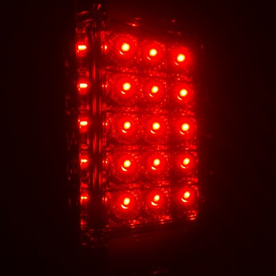 Chevy Silverado 3500HD 2007-2014 Custom LED Tail Lights Red Smoked