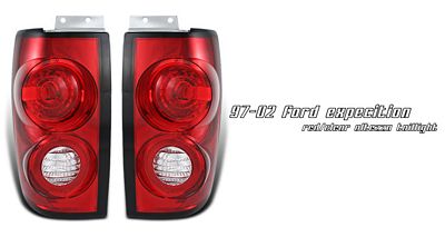 Ford Expedition 1997-2002 Red and Clear Altezza Tail Lights