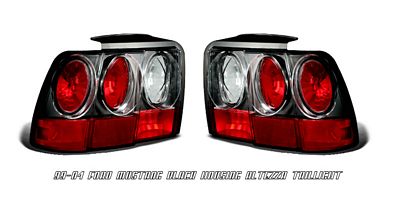 Ford Mustang 1999-2004 Black Altezza Tail Lights