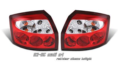 Audi A4 2002-2005 Red and Clear Altezza Tail Lights