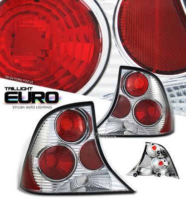 Ford Focus Sedan 2000-2004 Clear Altezza Tail Lights