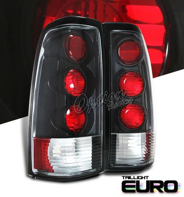 Chevy Silverado 1999-2002 Black Altezza Tail Lights