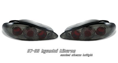 Hyundai Tiburon 1997-1999 Smoked Altezza Tail Lights