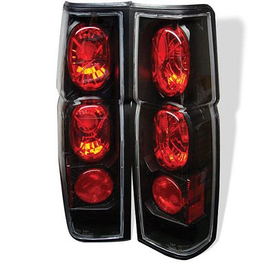GTRacers Black Sport Altezza Tail Lights For 1986-1997 Nissan Hardbody D21 Pickup - Clear Lens, Halogen, Direct Fit