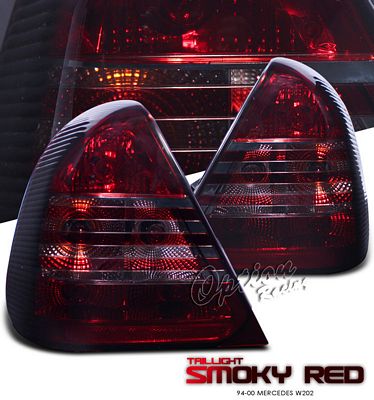 Mercedes Benz C Class 1994-2000 Red and Smoked Euro Tail Lights
