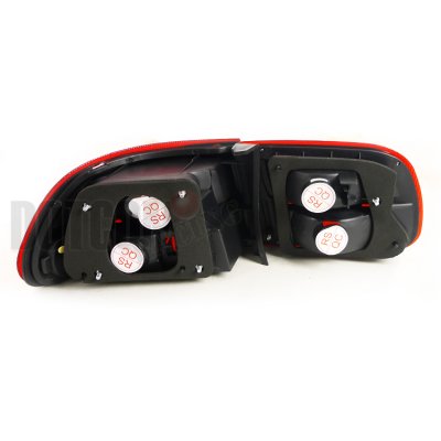 Honda Civic Hatchback 1992-1995 Red and Clear JDM Tail Lights