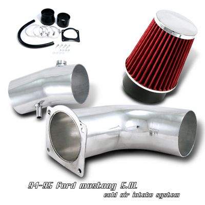 Ford Mustang V8 1994-1995 Polished Cold Air Intake System