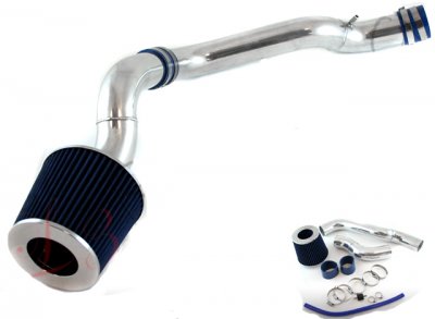 Honda CRX 1988-1991 Polished Cold Air Intake with Blue Air Filter