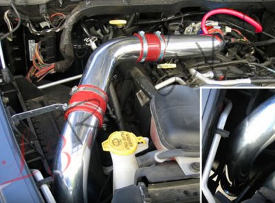 Dodge Ram 2500 HEMI V8 2003-2008 Cold Air Intake with Red Air Filter