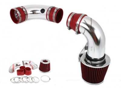 Isuzu Hombre 1997-2000 Polished Cold Air Intake with Red Air Filter