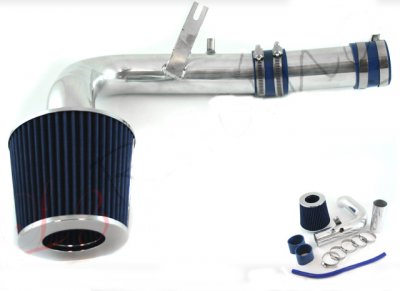 Dodge Neon 2000-2005 Polished Cold Air Intake with Blue Air Filter