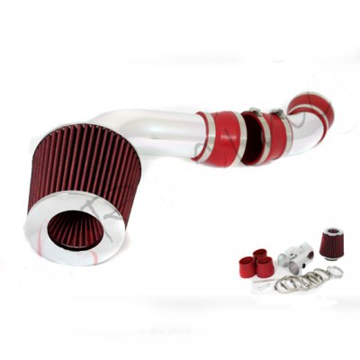 Chevy Silverado 1996-1999 Polished Short Ram Intake with Red Air Filter
