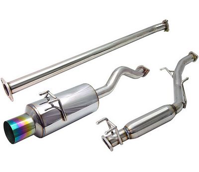 Honda Civic 2006-2008 Cat Back Exhaust System with Rainbow Tip