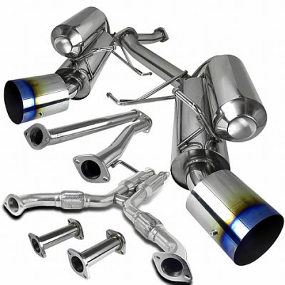 Infiniti G35 Coupe 2003-2007 Cat Back Exhaust System with Titanium Tip