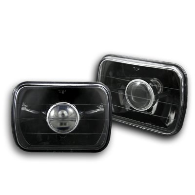 Ford F150 1978-1986 Black 7 Inch Sealed Beam Projector Headlight Conversion