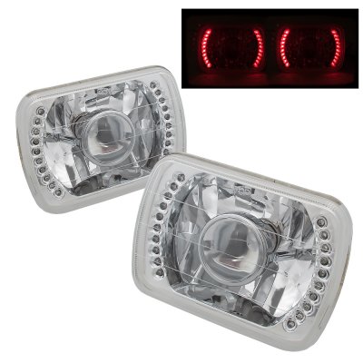 Dodge Aries 1981-1989 Red LED Sealed Beam Projector Headlight Conversion