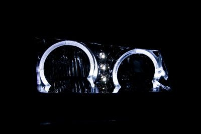 Chevy Avalanche 2003-2006 Clear Halo Headlights and LED Bumper Lights