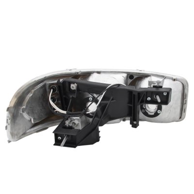 GMC Yukon XL Denali 2001-2006 Black Headlights LED Daytime Running Lights