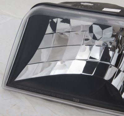 Ford Ranger 1993-1997 Black Headlights One Piece