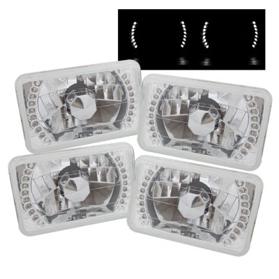 Chevy Suburban 1981-1988 White LED Sealed Beam Headlight Conversion Low and High Beams