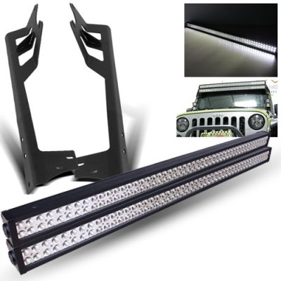 Jeep Wrangler JK 2007-2015 Dual LED Light Bars with Mounting Brackets