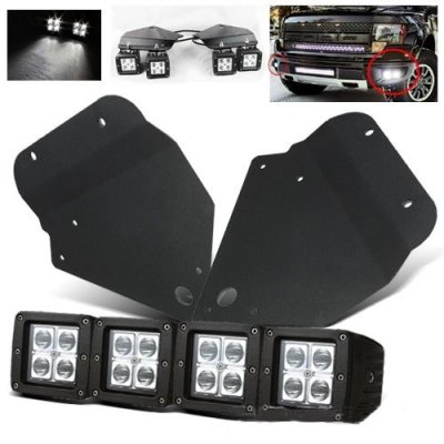 Smoke LED Side Marker Lights For 2010-2014 Ford F150 SVT Raptor Rear Bumper