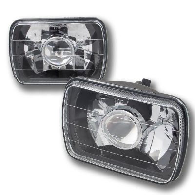 GMC S15 1982-1991 Black and Chrome Sealed Beam Projector Headlight Conversion