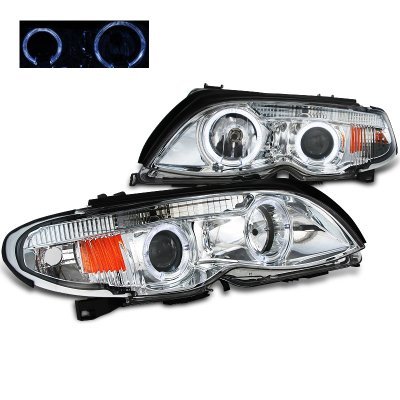 BMW E46 2002-2005 Halo Projector Headlights and LED Tail Lights Red Clear