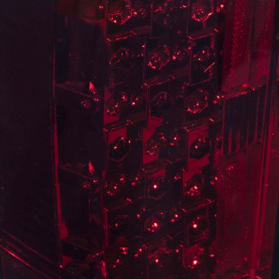 Chevy Silverado 2007-2013 LED Tail Lights Red Smoked