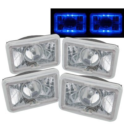 Buick Regal 1981-1987 Blue Halo Sealed Beam Projector Headlight Conversion Low and High Beams