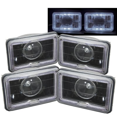 Buick LeSabre 1976-1986 Halo Black Sealed Beam Projector Headlight Conversion Low and High Beams