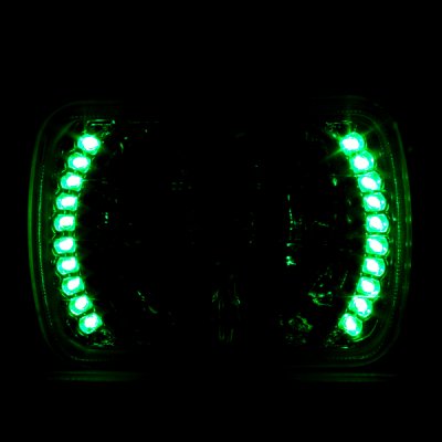 GMC Jimmy 1980-1991 7 Inch Green LED Sealed Beam Headlight Conversion